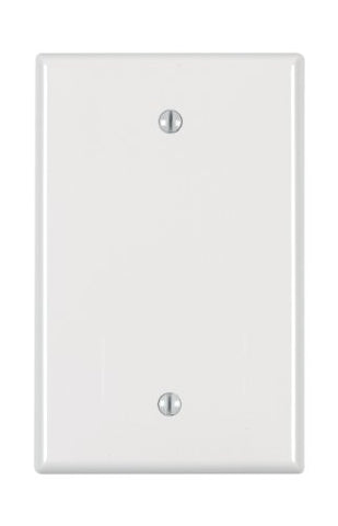 Leviton PJ13-W 1-Gang Blank Wallplate, Midway Size, White