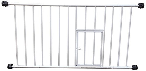 Carlson 0680PW Mini Gate with Pet Door, White