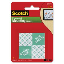 3M COMPANY MOUNTING SQUARES REMOVABLE 16 1IN (Set of 24)