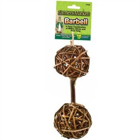 Ware Manufacturing Natural Woven Willow Small Pet Barbell Chew Toy, Large