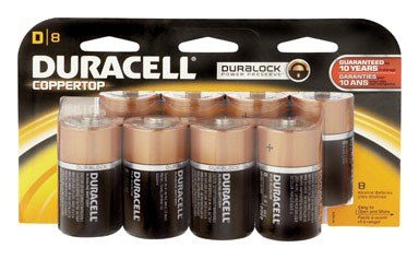 Duracell Alkaline Batteries Size D Card 8