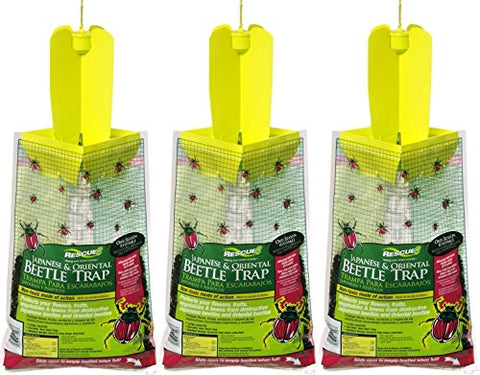 RESCUE! Disposable Japanese/Oriental Beetle Trap (3 PACK)