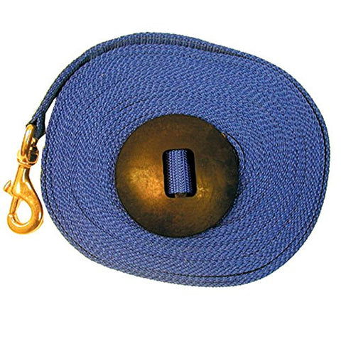 Intrepid International Lunge Line with Rubber Stopper, Blue, 25-Feet