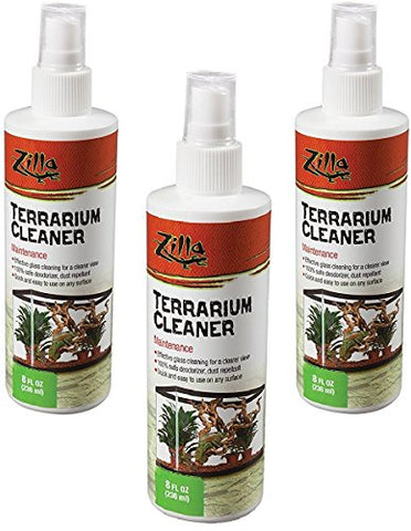 (3 Pack) Zilla Reptile Terrarium Cleaner, 8-Ounce Each
