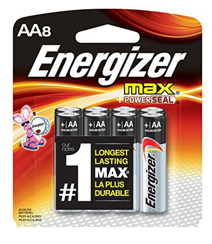 Energizer AA Batteries, Max Alkaline (8 Count)