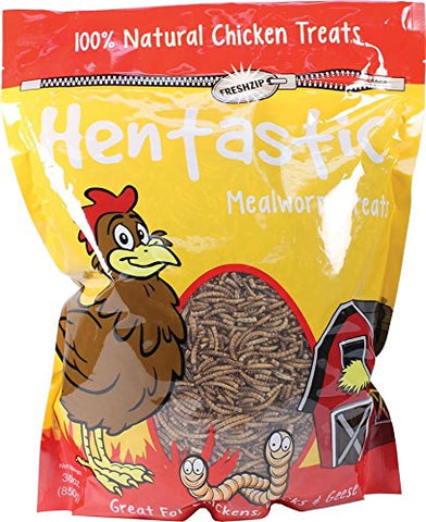 UNIPET USA 084112 Hentastic Dried Mealworms Chicken Treats , 30 oz, 1Piece