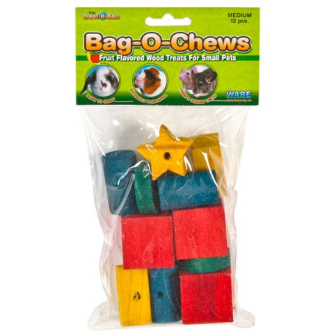 Ware Manufacturing Pine Wood Bag-O-Chews Small Pet Treat, Medium - Pack of 12