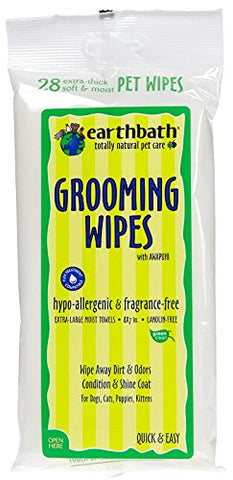 Earthbath All Natural Hypo-Allergenic Grooming Wipes, 28-Count Travel Pack