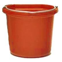 Fortiflex Flat Back Feed Bucket for Dogs/Cats and Small Animals, 20-Quart, Tangerine Orange