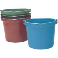 Fortiflex Flat Back Feed Bucket for Dogs/Cats and Small Animals, 20-Quart, Teal Blue