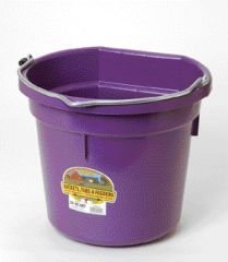 Little Giant Flat-Back Dura-Flex Plastic Bucket, 20-Quart, Purple