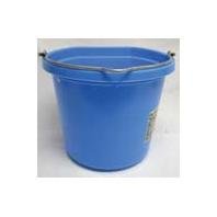 Fortiflex Flat Back Feed Bucket for Dogs/Cats and Small Animals, 20-Quart, Sky Blue
