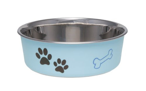 Loving Pets Bella Bowl for Dogs, Medium, Murano Blue