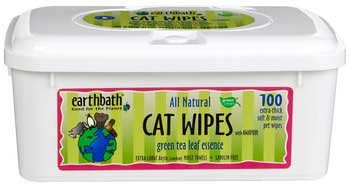 Earthbath Cat Green Tea Grooming Wipes 100Ct