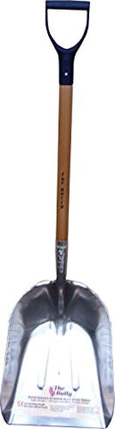 Bull Gater 31430 Bully Scoop Shovel with D Handle Grip, Silver, 14 x 30