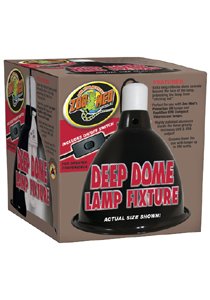 Zoo Med Deep Dome Lamp Fixture, Black