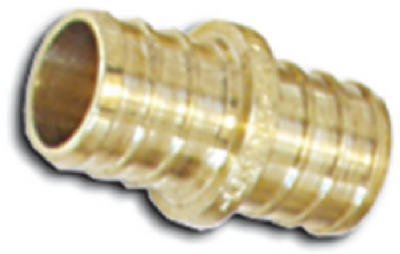 Sharkbite/Cash Acme UC4008LFA Barbed Pipe PEX Coupling, Brass, 1/2-In. Barb x 1/2-In. - Quantity 6
