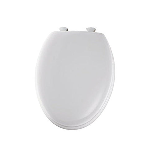 Mayfair 144ECA-000 White Elongated Traditional Wood Toilet Seat