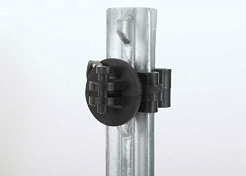 Zareba Electric Fence Black Wrap-Around T-Post Pinlock Insulator - 25 Pack PL25TP