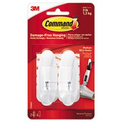 Command Strips 17068 Medium CommandTM Wire Hooks 2 Count