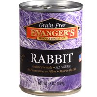 EVANGER'S 776411 12-Pack Grain Free Rabbit for Dogs and Cats, 13-Ounce