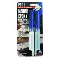 PC Products 10112 PC-11 Two-Part Marine Grade Epoxy Adhesive Paste, 1 oz Applicator Syringe, Off White