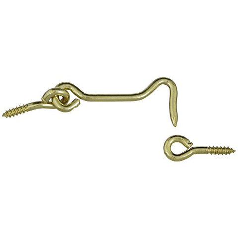 National Hardware N118-133 V2001 Hooks and Eye in Solid Brass