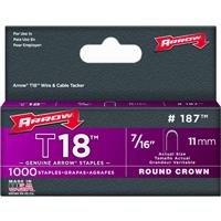 Arrow Fastener 187 Genuine T18 Staples, 1,000-Pack