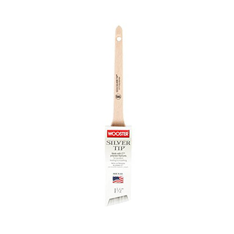 Wooster Brush 5224-1-1/2 Silver Tip Thin Angle Sash Paintbrush, 1-1/2-Inch
