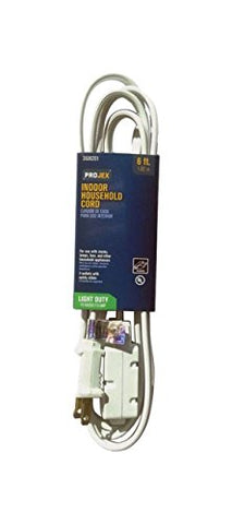 Projex Indoor Extension Cord 16/2 SPT-2 6 ft. L White