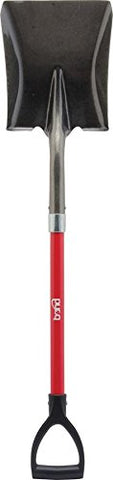 BOND MFG 989806 D-Handle Fiberglass Square Pt. Shovel Red