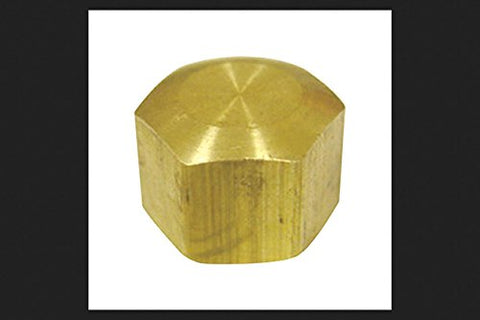 Jmf Compression Cap 5/8 " Yellow Brass 400 Psi Lead Free