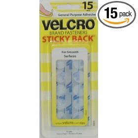 VELCRO 90070 Brand Sticky Back Fasteners, 5/8" Diameter, White (Pack of 6)