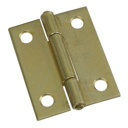 2" Brass Non-Removable Pin Narrow Hinges (Pack of 2)