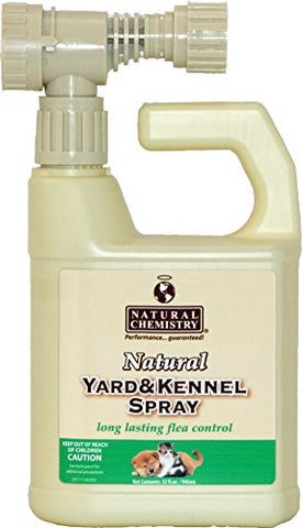 Natural Yard and Kennel Flea & Tick Spray with Convenient Hose -End Sprayer Hookup. 32oz bottle covers up to 4, 500 sq ft.
