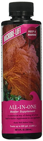 Ecological Labs AEL20470 Microbe Lift Reef All-in-One Water Conditioners for Aquarium, 8-Ounce