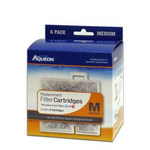 Aqueon QuietFlow Filter Cartridge, Medium, 6-Pack