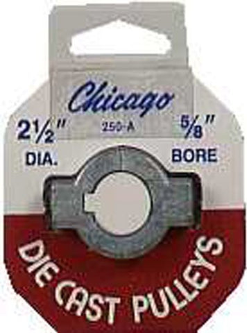 Chicago Die Casting 250A 5/8 2-1/2" Single V Groove 5/8" Pulley