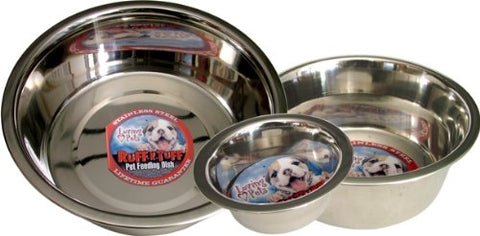 Loving Pets Standard Stainless Dish Dog Bowl, 3-Quart