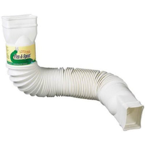 Flex-Drain 85010 Downspout Extension, White