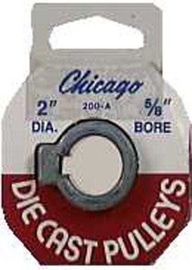 Chicago Die Cast 200A 2" x 5/8 Die-Cast V-Grooved Pulley