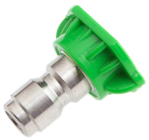 Forney 75155 Pressure Washer Accessories, Quick Connect Spray Nozzle, Flushing, 25-Degree-by-4.5mm, Green