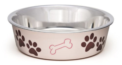 Loving Pets Bella Bowl for Dogs, Large, Paparazzi Pink