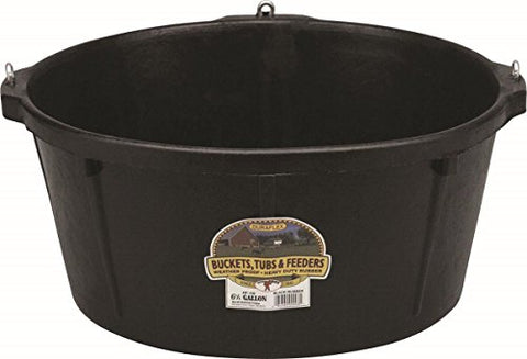 Little Giant Rubber Feeder Tub with Hooks, 6.5-Gallon