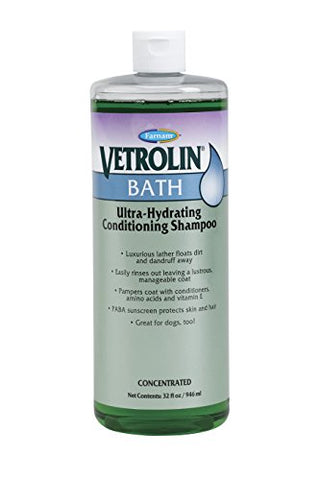 FARNAM 80305 Vetrolin Pet Bath Shampoo, 32-Ounce