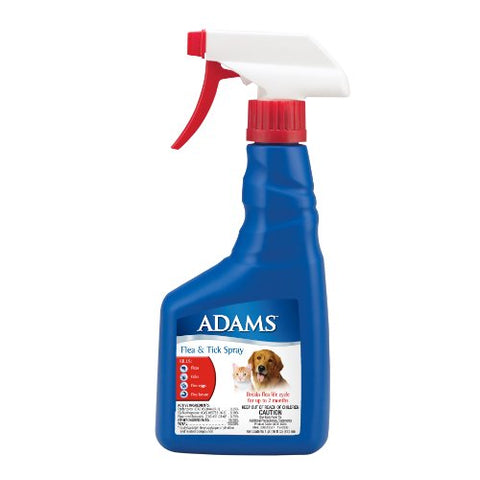 Adams Flea and Tick Spray for Cats and Dogs, 16 Oz