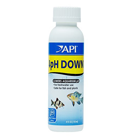API pH DOWN Freshwater Aquarium Water pH Reducing Solution 4-Ounce Bottle