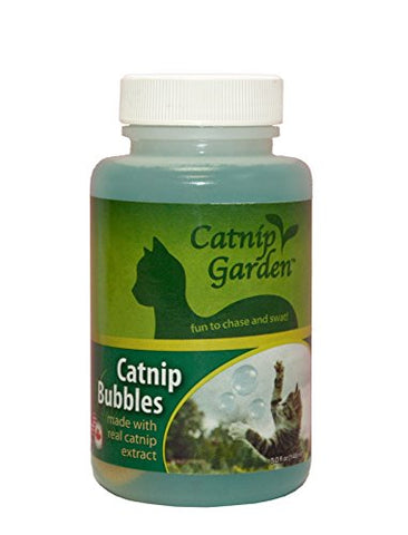 Multipet Catnip Garden Bubbles Toy, 5 oz