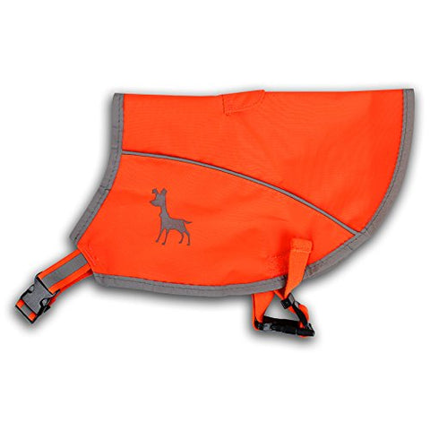 Alcott Visibility Dog Vest with Reflective Trim, Large, Neon Orange