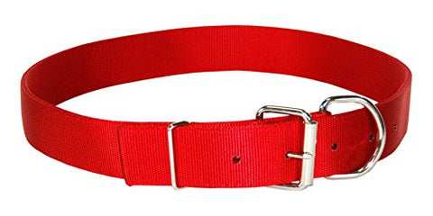 Hamilton Deluxe Double Thick Nylon Calf Collar, 1-3/4 by 36-Inch, Red
